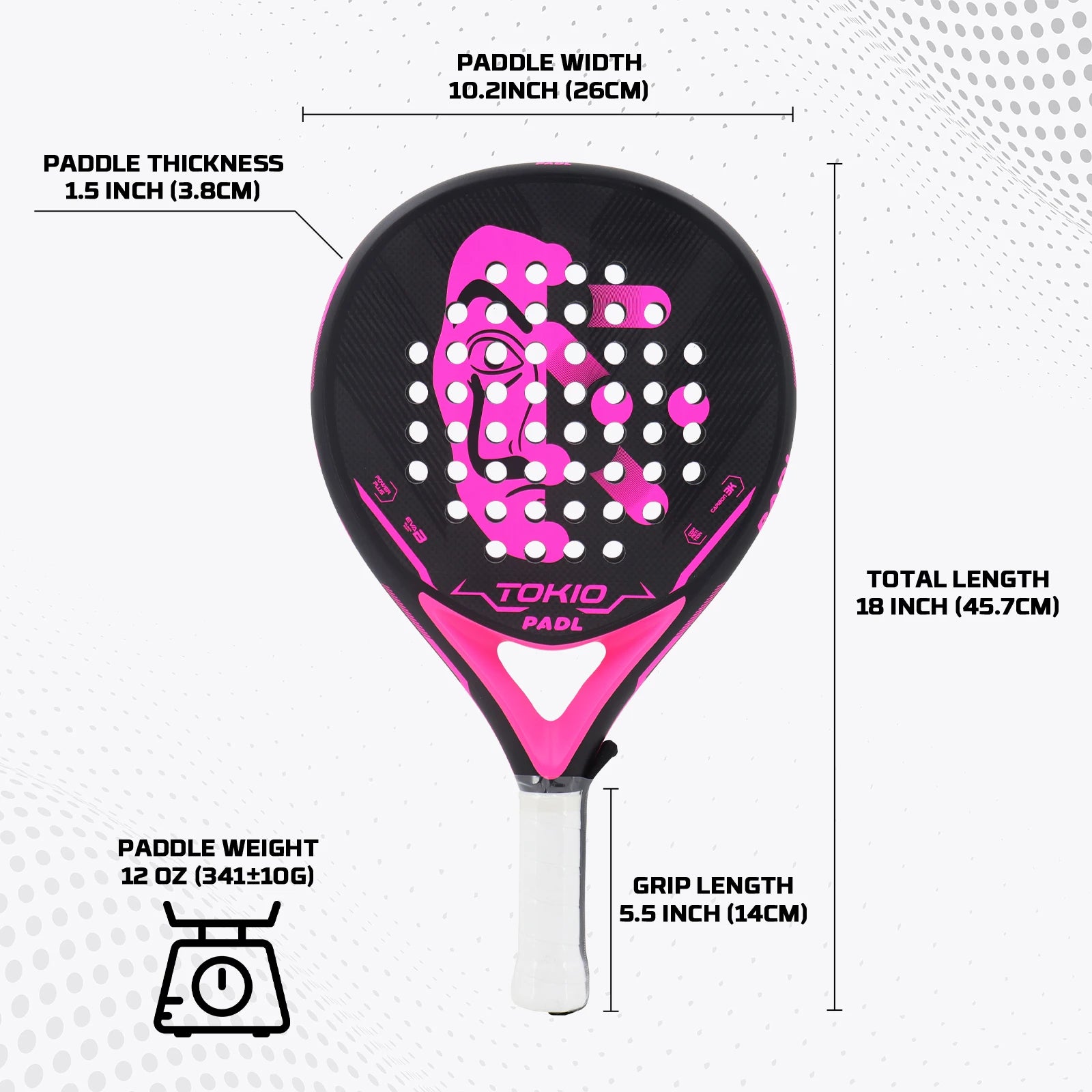 Padelio raketė Carbon 3K