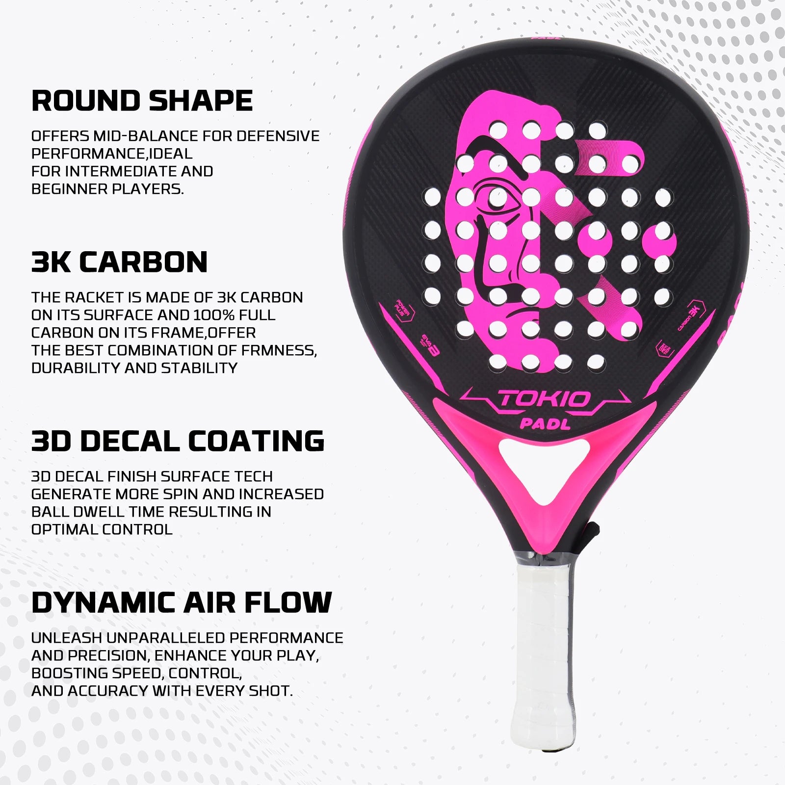 Padelio raketė Carbon 3K
