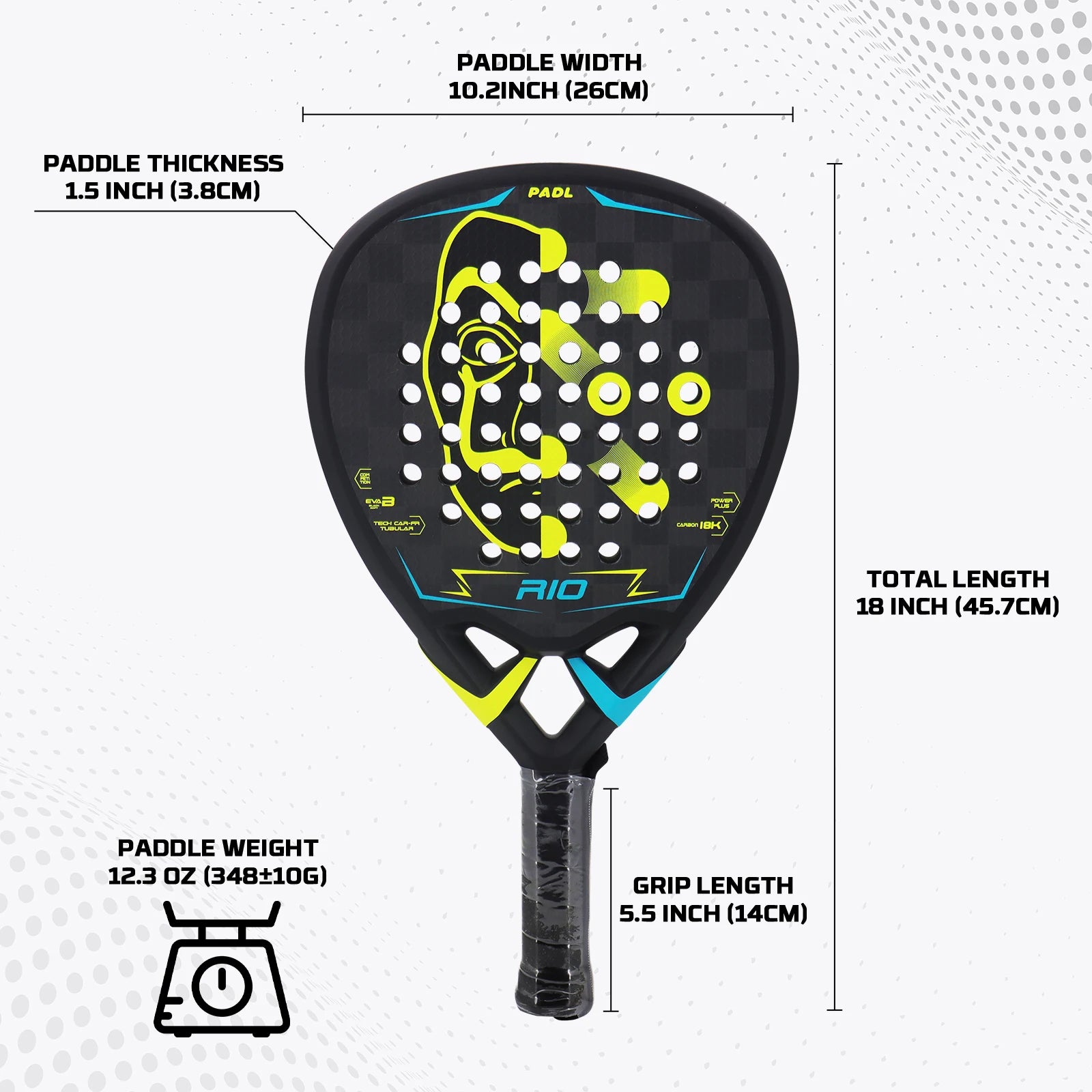 Padelio raketė Carbon 3K